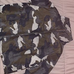 H&M army fatigue puffer